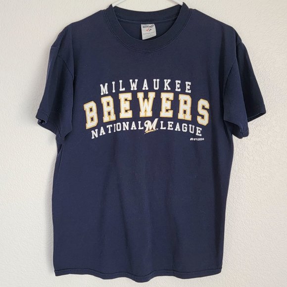 JERZEES Milwaukee Brewers Short Sleeve T Shirt Size M Dated 2004 - Picture 2 of 9